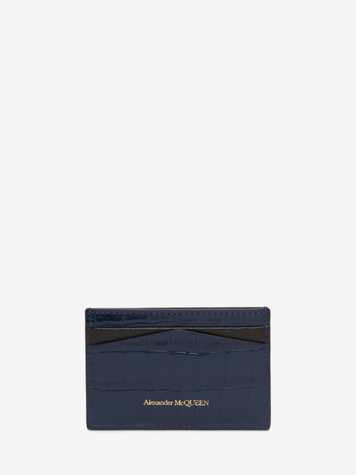 Fashion Alexander McQueen Women's Skull Card Holder Navy