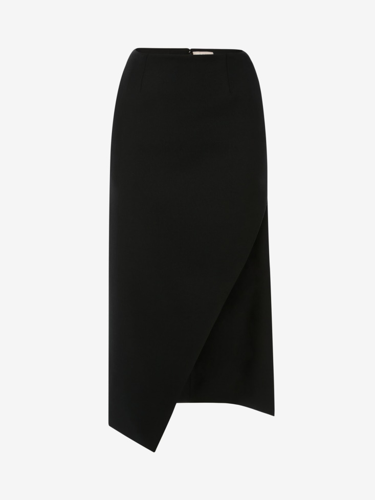 Black Fashion Alexander McQueen Women's Slashed Pencil Skirt