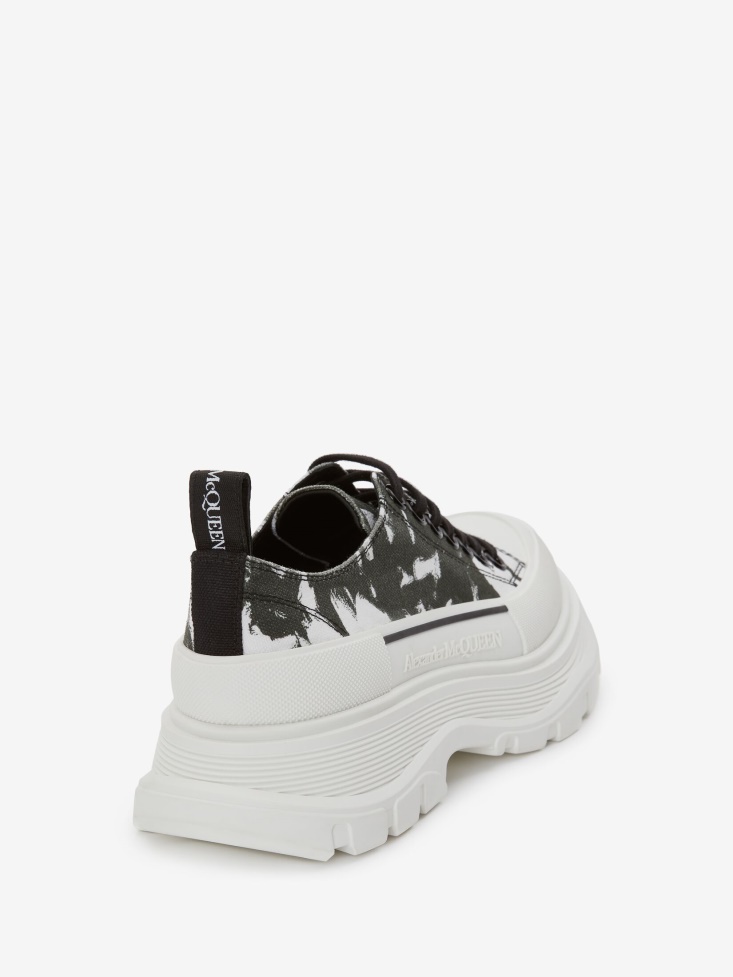 Fashion Alexander McQueen Women's Tread Slick Lace Up Black/White