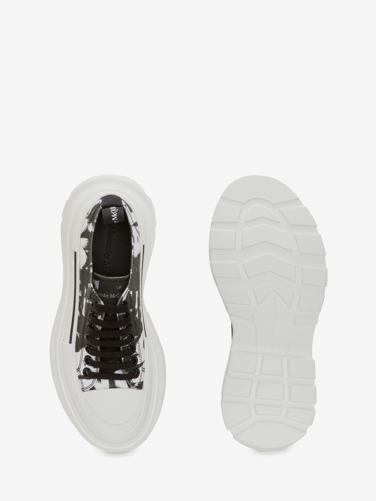 Fashion Alexander McQueen Women's Tread Slick Lace Up Black/White