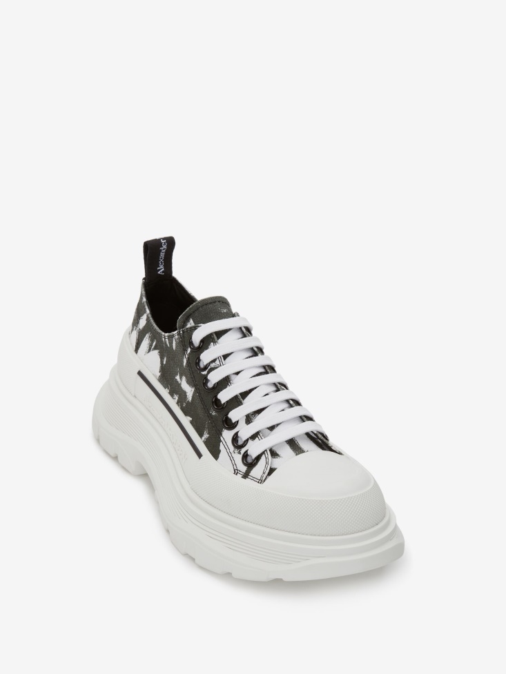 Fashion Alexander McQueen Women's Tread Slick Lace Up Black/White