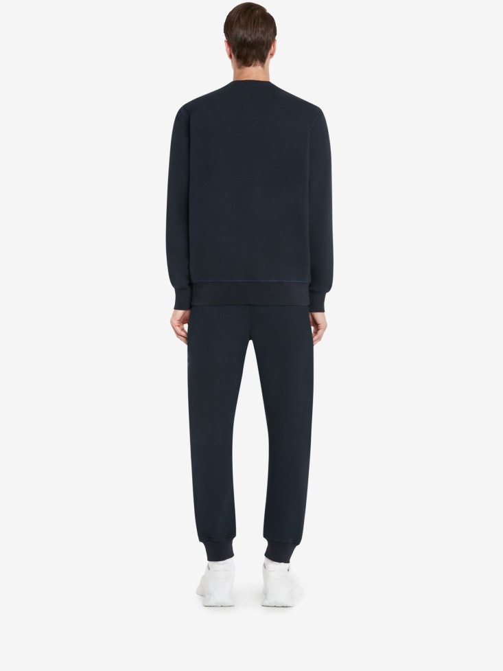 Navy Men's in Graffiti Joggers Fashion Alexander McQueen