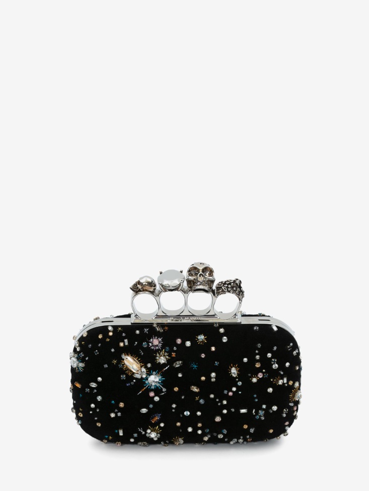 Women's Knuckle Clutch Fashion Alexander McQueen Black