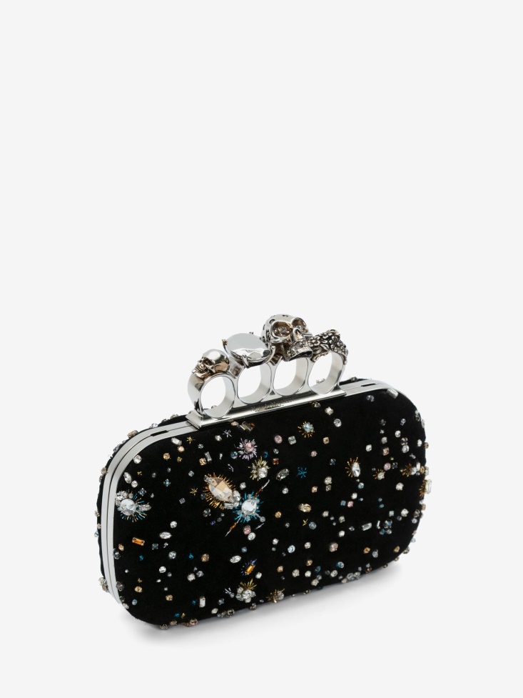 Women's Knuckle Clutch Fashion Alexander McQueen Black