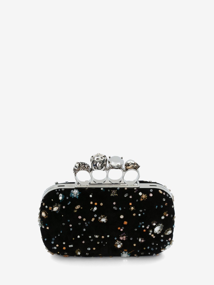 Women's Knuckle Clutch Fashion Alexander McQueen Black