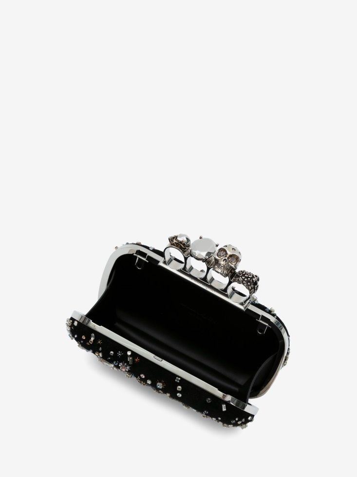 Women's Knuckle Clutch Fashion Alexander McQueen Black
