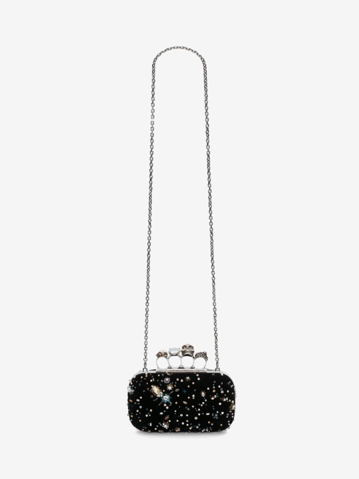 Women's Knuckle Clutch Fashion Alexander McQueen Black