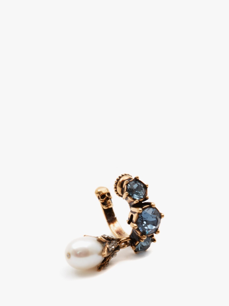 Blue Women's Jewelled Mini Ear Cuff Fashion Alexander McQueen