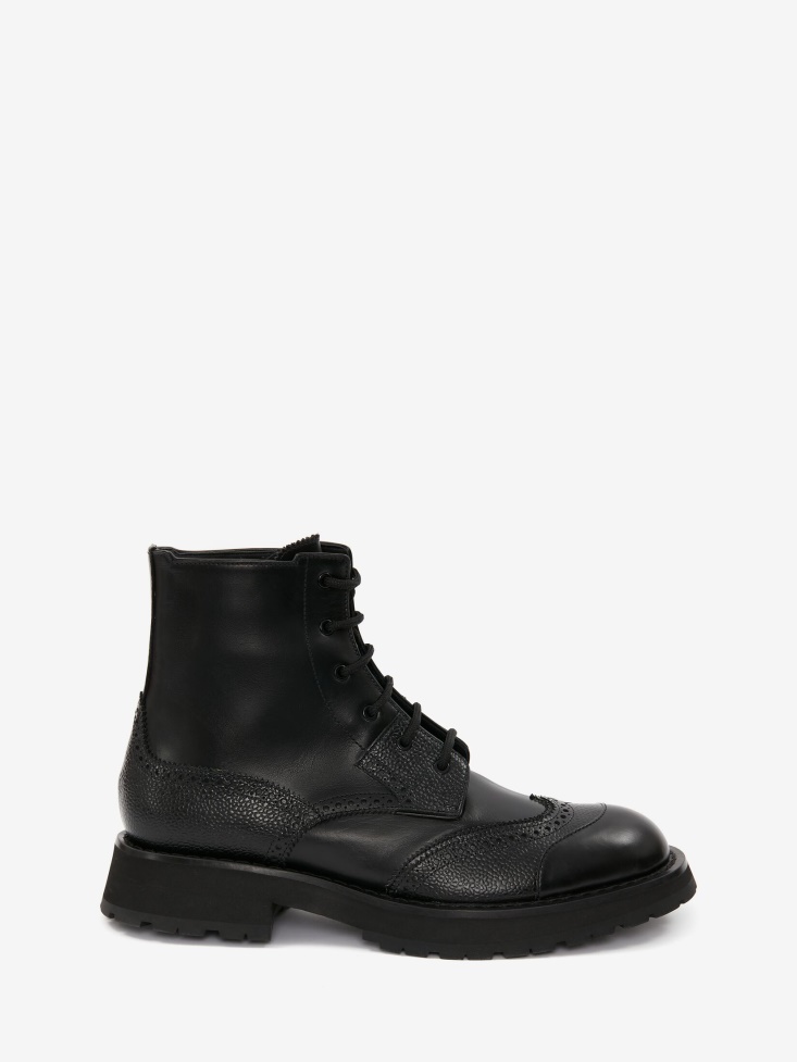 Men's Punk Worker Boot Fashion Alexander McQueen Black