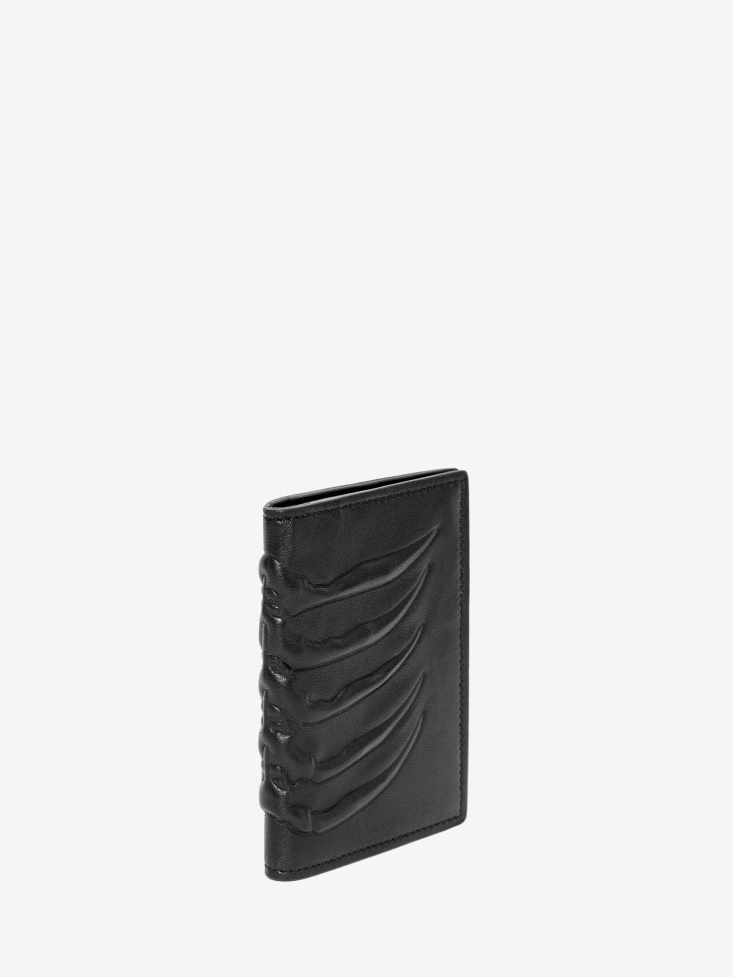 Fashion Alexander McQueen Men's Rib Cage Pocket Organiser Black