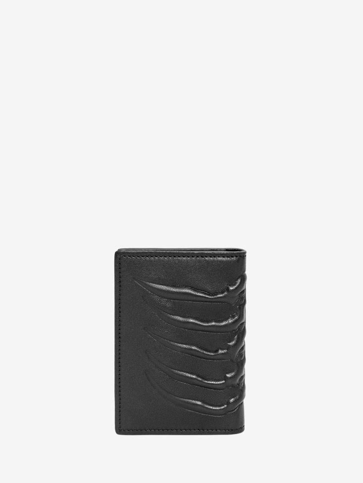 Fashion Alexander McQueen Men's Rib Cage Pocket Organiser Black