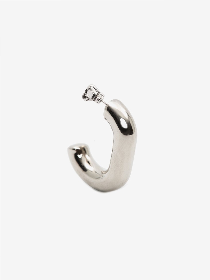 Antique Silver Men's Single Hoop Earring Fashion Alexander McQueen