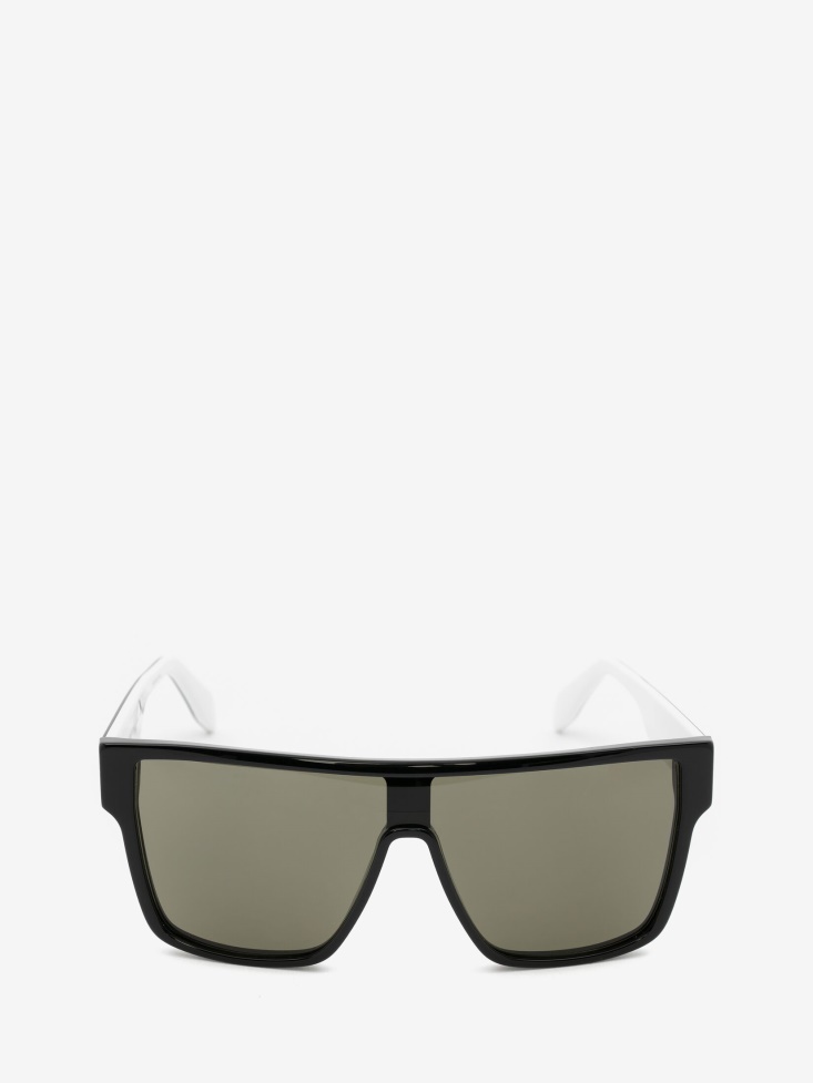 Men's Selvedge Mask Sunglasses Fashion Alexander McQueen Black