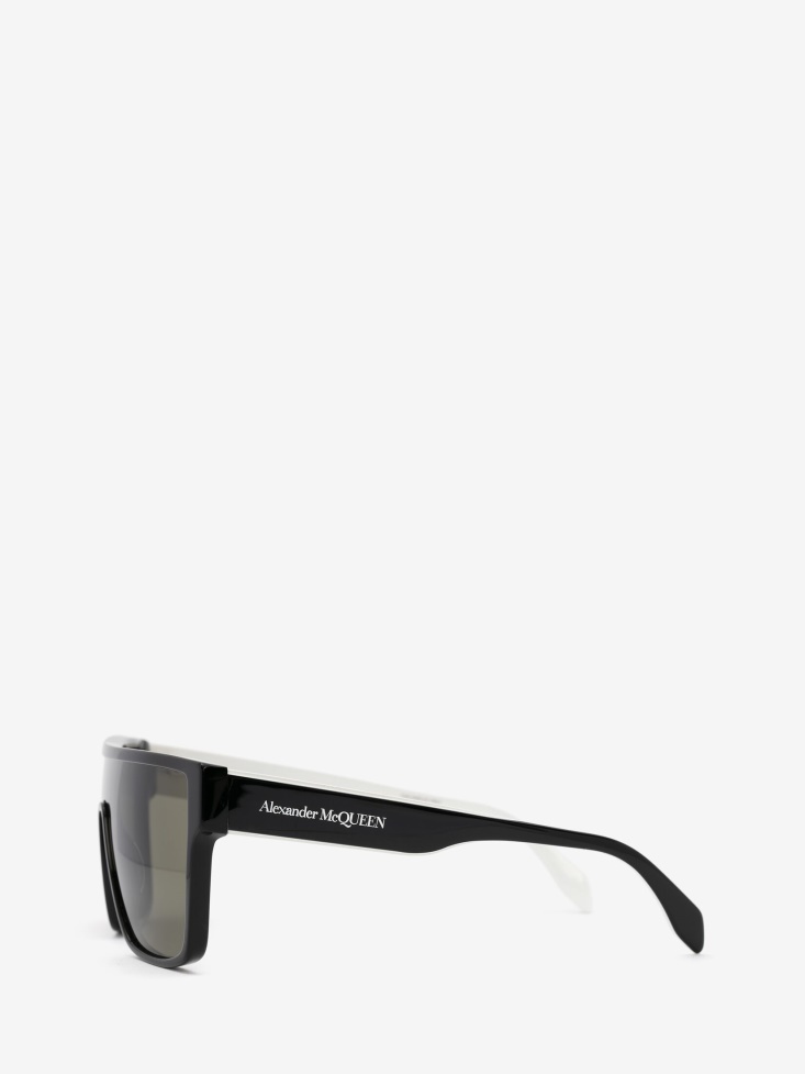 Men's Selvedge Mask Sunglasses Fashion Alexander McQueen Black