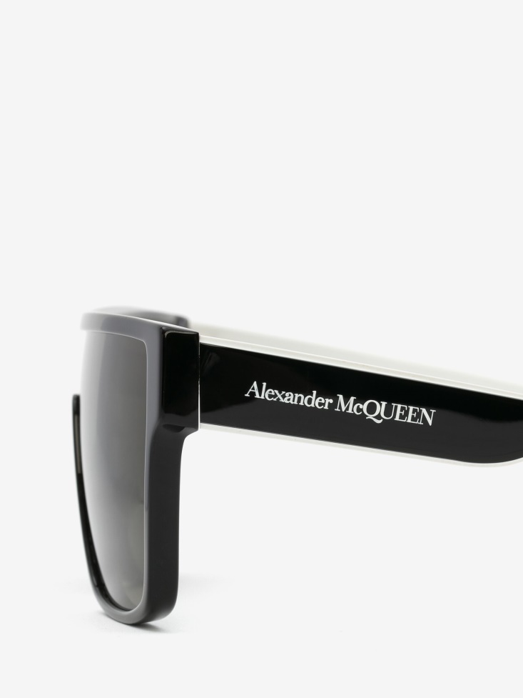 Men's Selvedge Mask Sunglasses Fashion Alexander McQueen Black