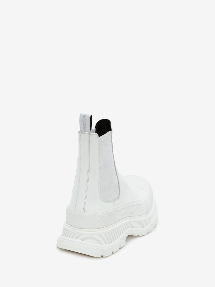 Fashion Alexander McQueen White/Silver Men's Tread Slick Boot