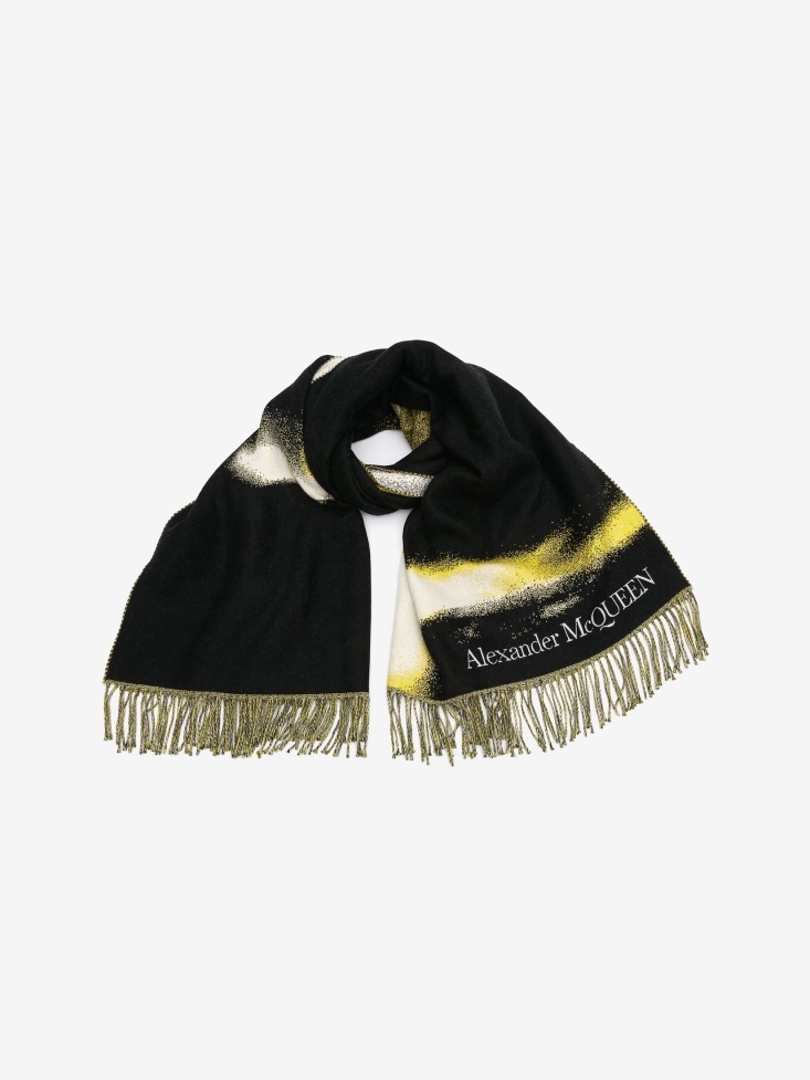 Women's Mushroom Spore Plaid Black/Yellow Fashion Alexander McQueen