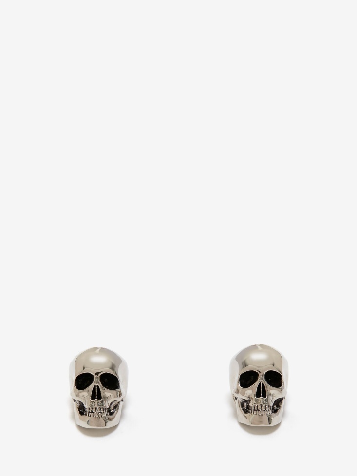 Antique Silver Men's Airpods Skull Fashion Alexander McQueen