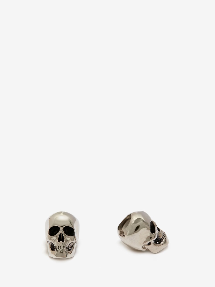 Antique Silver Men's Airpods Skull Fashion Alexander McQueen
