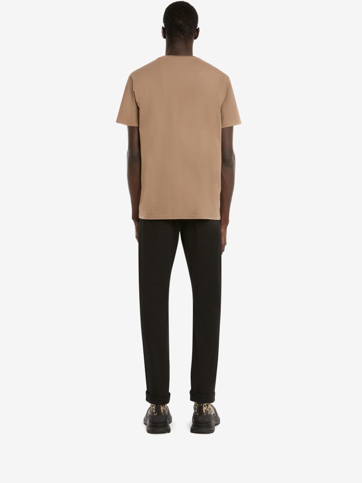 Men's in Graffiti T-Shirt Fashion Alexander McQueen Beige