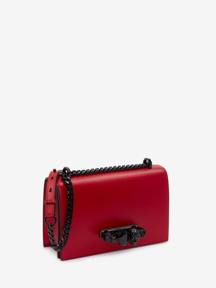 Women's Jewelled Satchel Red Fashion Alexander McQueen