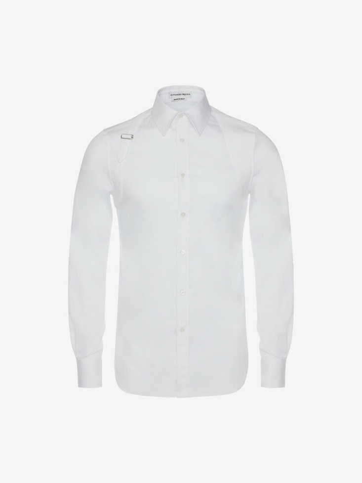 Men's Harness Shirt Fashion Alexander McQueen White
