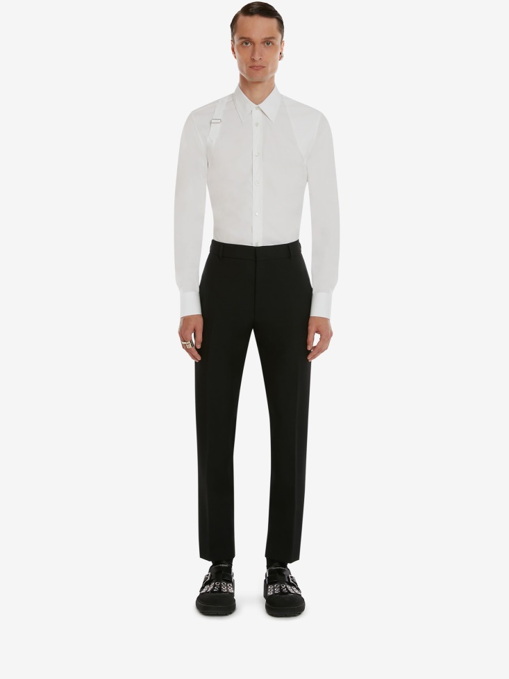 Men's Harness Shirt Fashion Alexander McQueen White