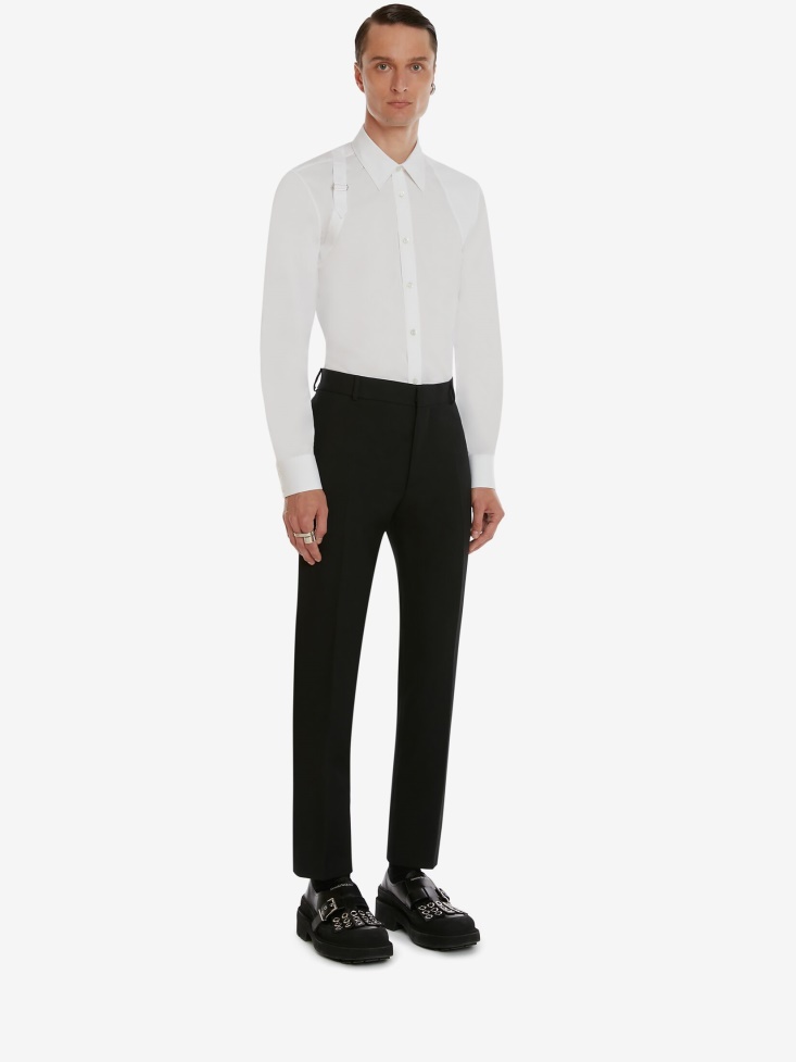 Men's Harness Shirt Fashion Alexander McQueen White