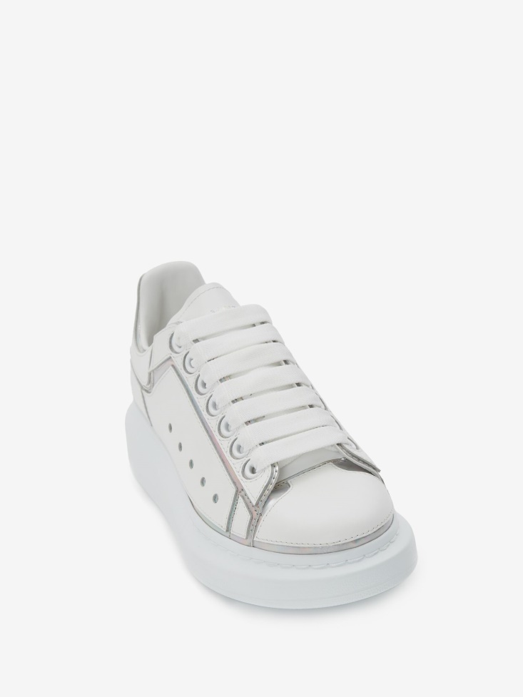 White/Silver Fashion Alexander McQueen Women's Oversized Sneaker