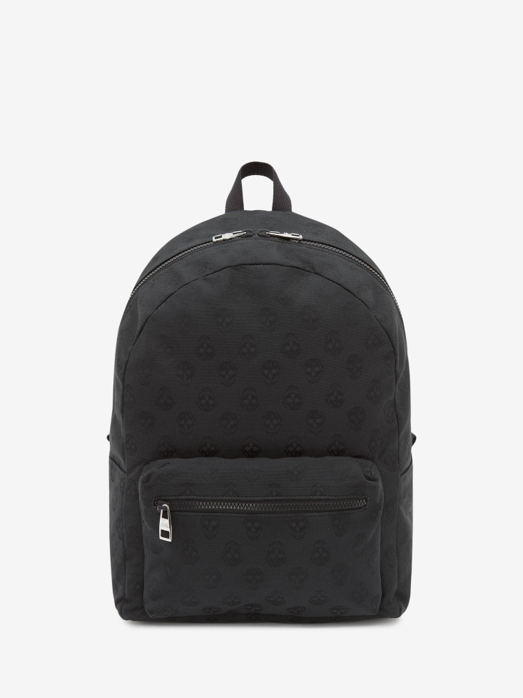 Fashion Alexander McQueen Men's Metropolitan Biker Skull Backpack Black
