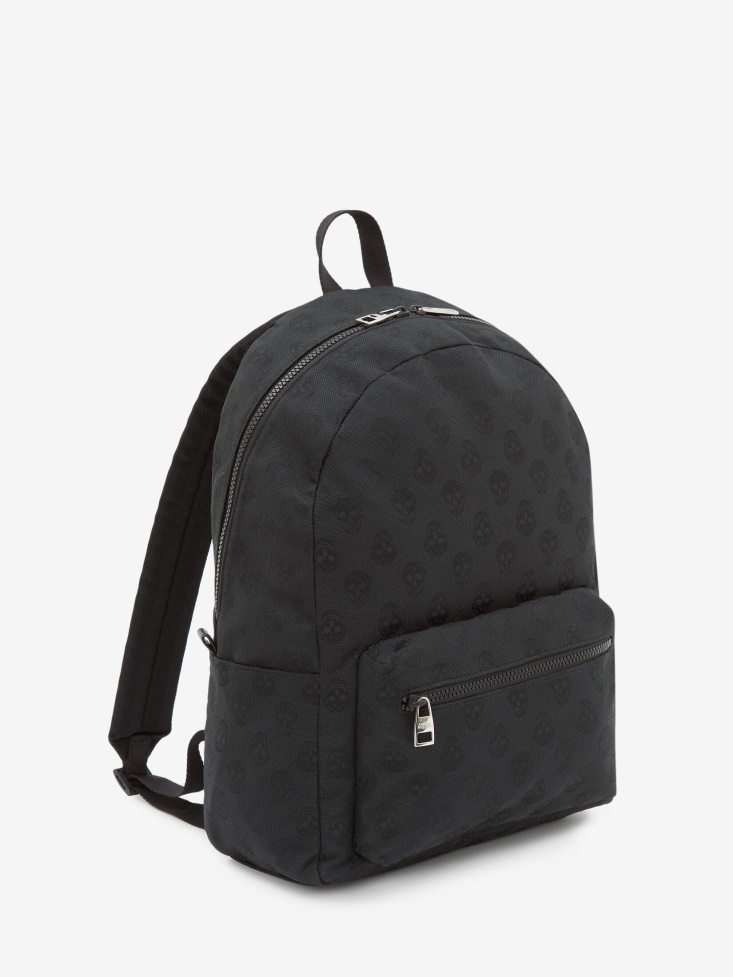 Fashion Alexander McQueen Men's Metropolitan Biker Skull Backpack Black