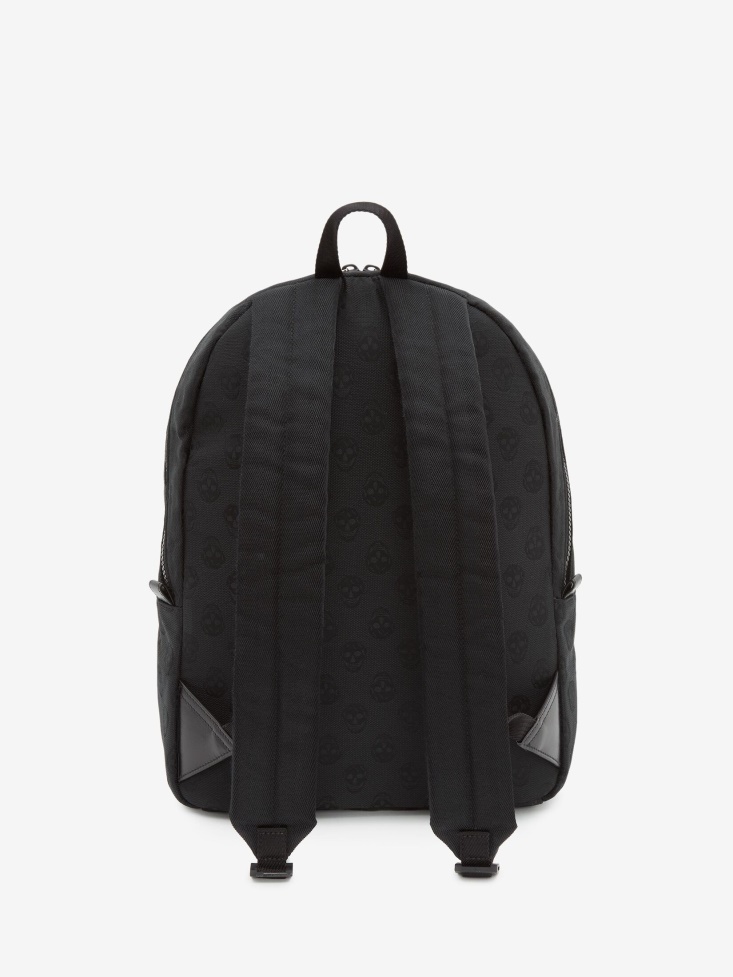 Fashion Alexander McQueen Men's Metropolitan Biker Skull Backpack Black
