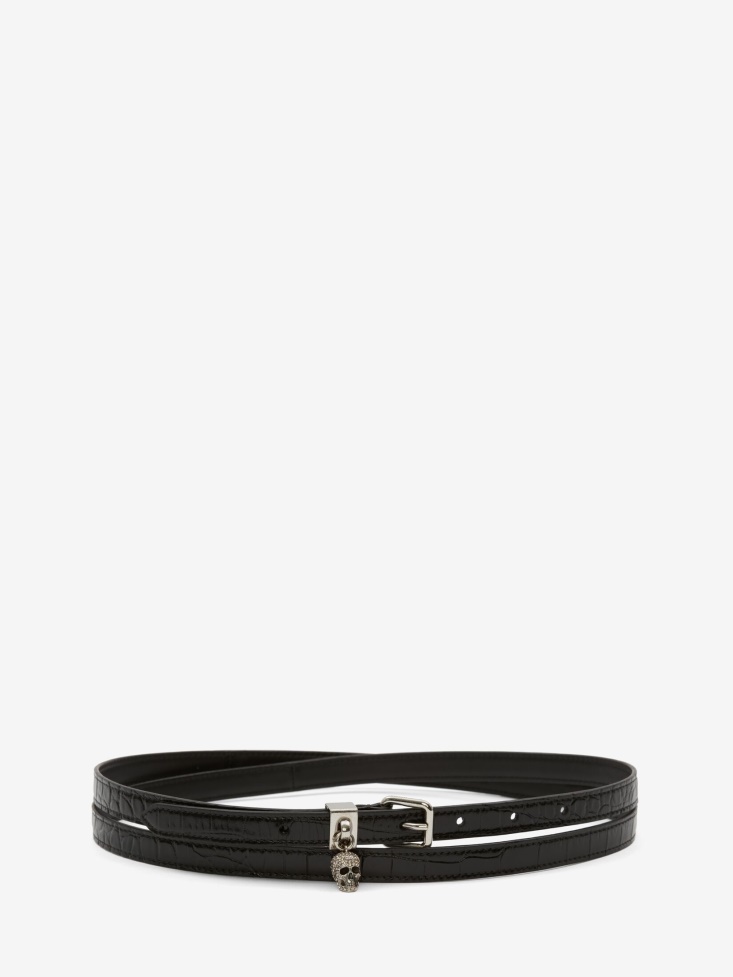 Women's Pave Skull Double Belt Fashion Alexander McQueen