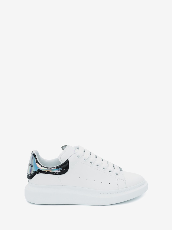 Men's Oversized Sneaker White/Silver Fashion Alexander McQueen
