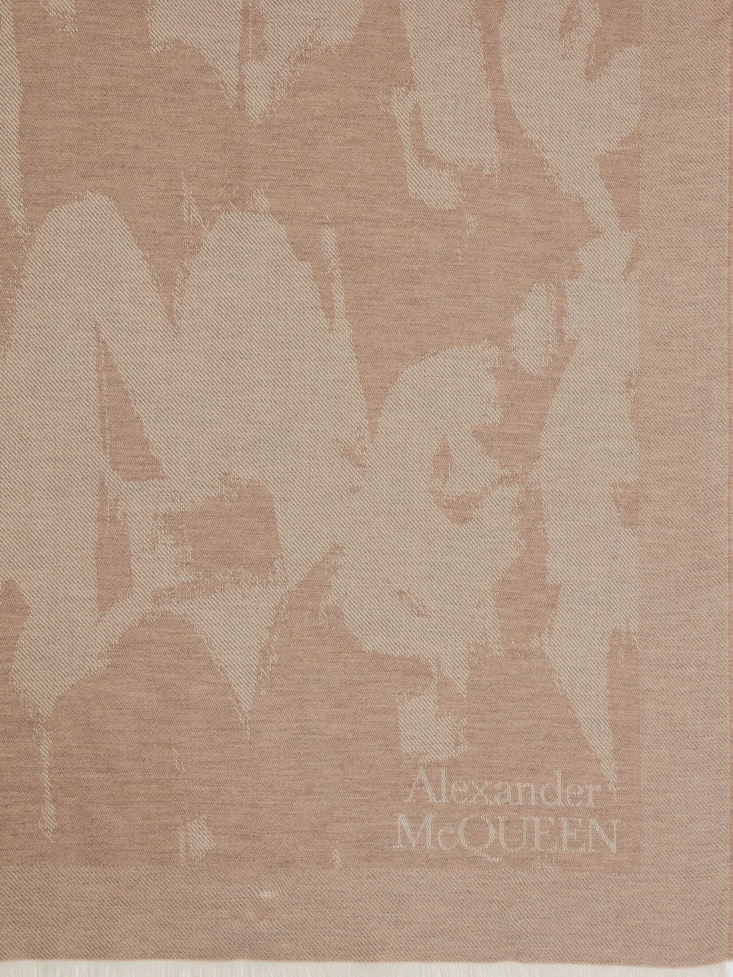 Fashion Alexander McQueen Beige Men's in Graffiti Stole
