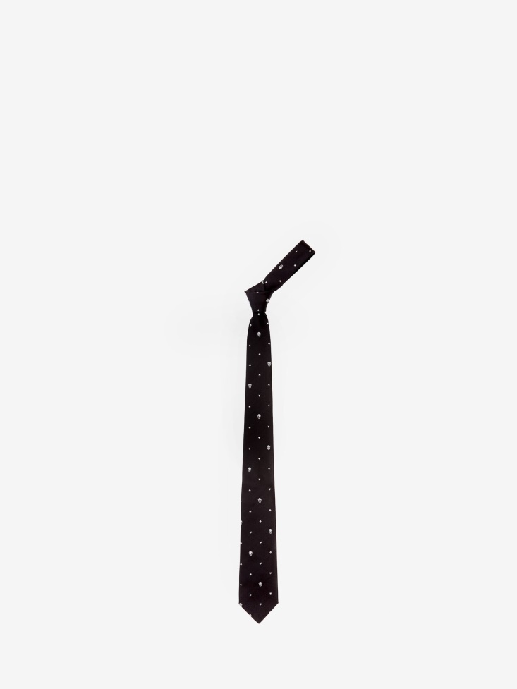 Men's Star And Skull Tie Black Fashion Alexander McQueen