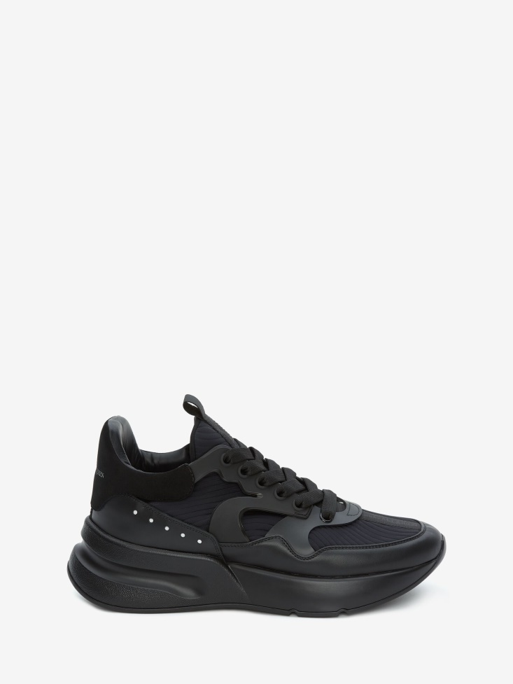 Men's Oversized Runner Fashion Alexander McQueen Black/Silver