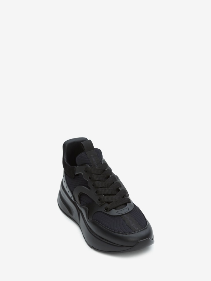 Men's Oversized Runner Fashion Alexander McQueen Black/Silver