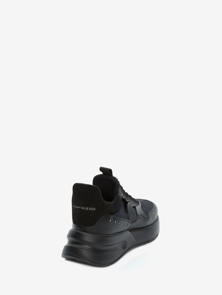 Men's Oversized Runner Fashion Alexander McQueen Black/Silver