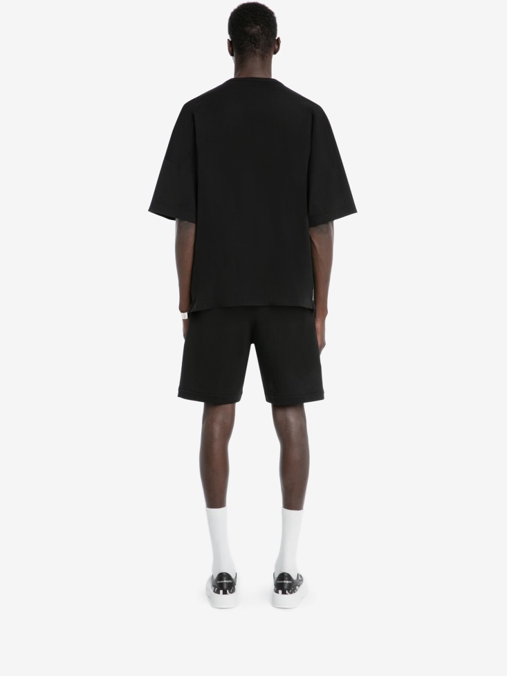 Black/White Fashion Alexander McQueen Men's in Graffiti T-Shirt