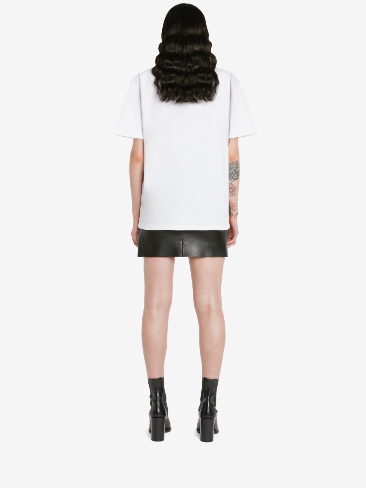 Women's Biker Slashed Mini Skirt Fashion Alexander McQueen Black