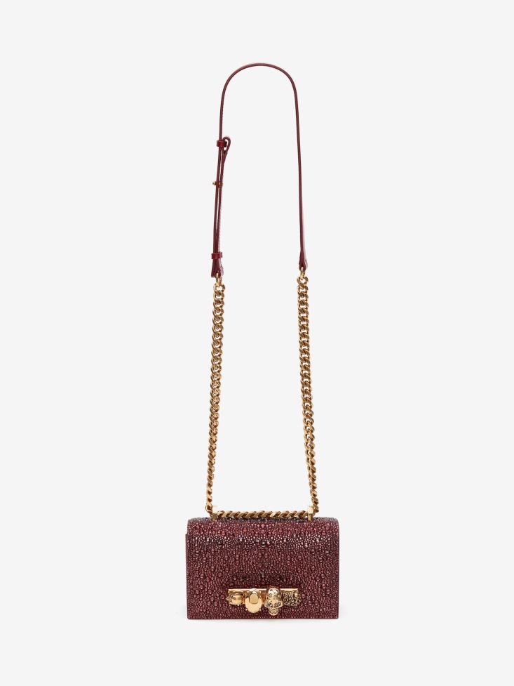 Fashion Alexander McQueen Women's Mini Jewelled Satchel Prune