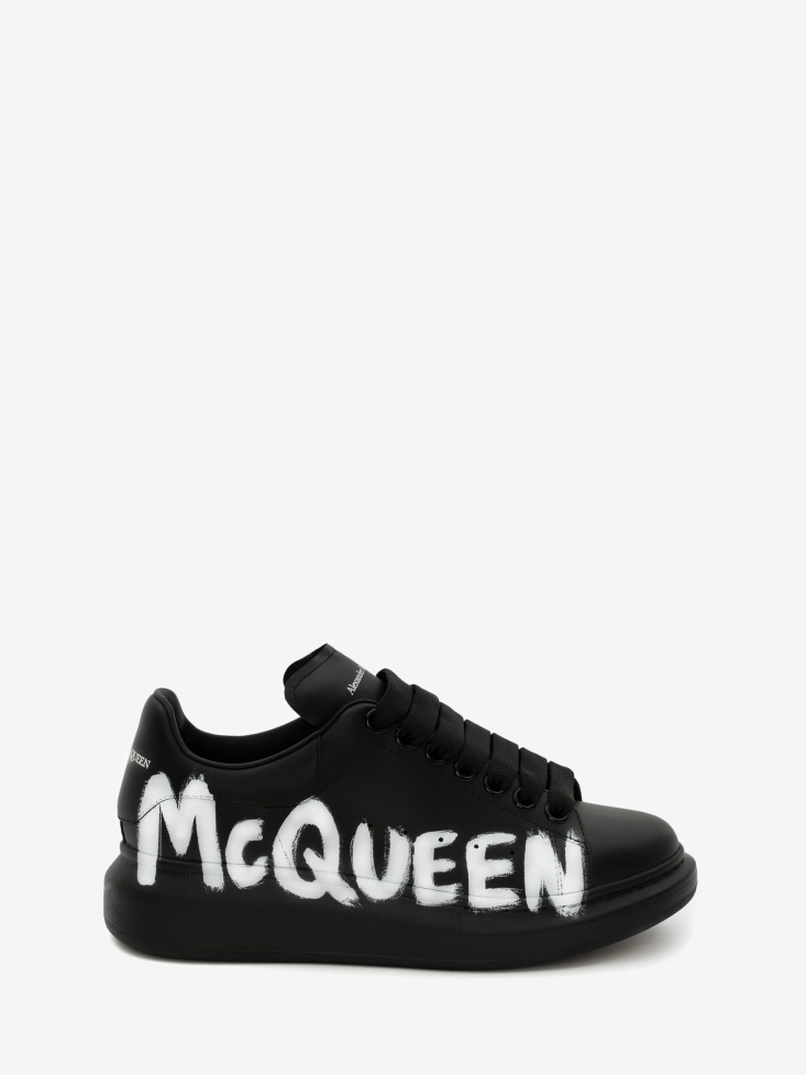 Women's in Graffiti Oversized Sneaker Black/White Fashion Alexander McQueen