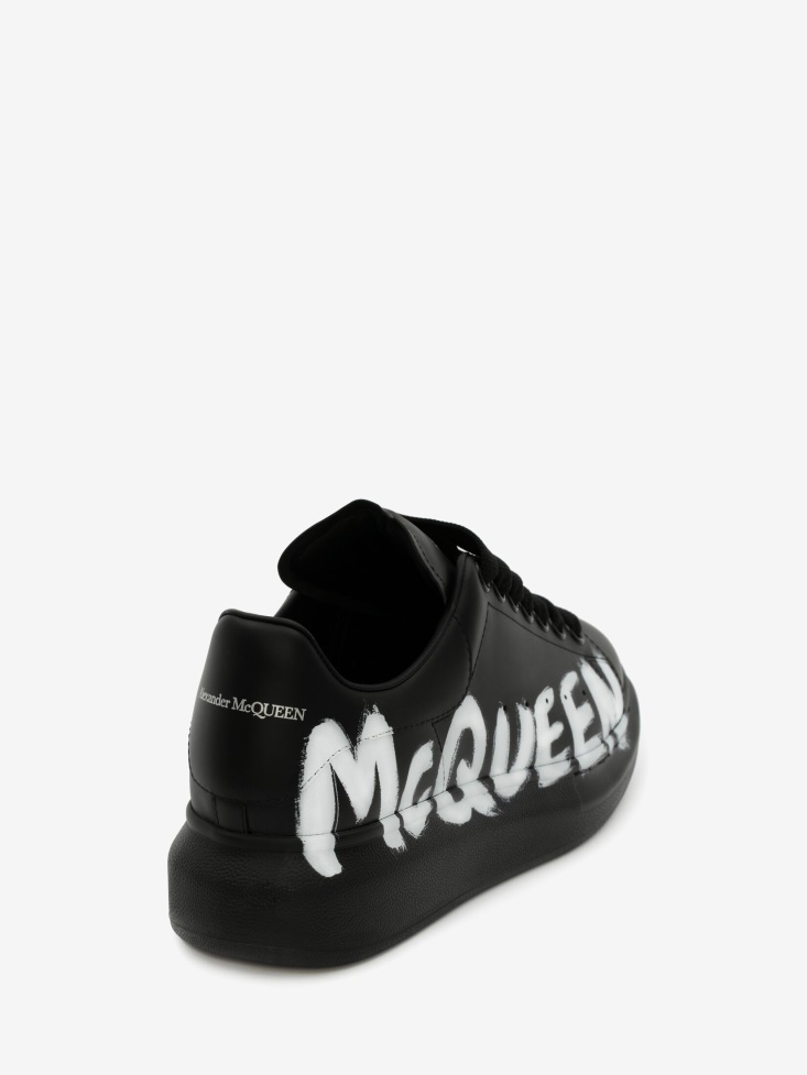 Women's in Graffiti Oversized Sneaker Black/White Fashion Alexander McQueen