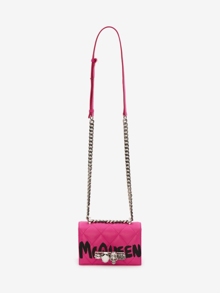 Bobby Pink Women's Mini Jewelled Satchel Fashion Alexander McQueen