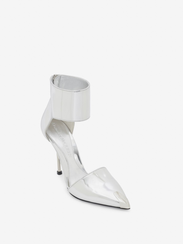 Women's Harness Punk Pump Fashion Alexander McQueen Silver
