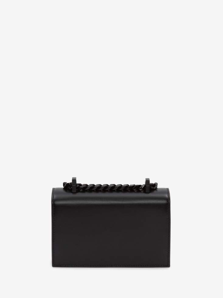 Fashion Alexander McQueen Women's Mini in Black Jewelled Satchel