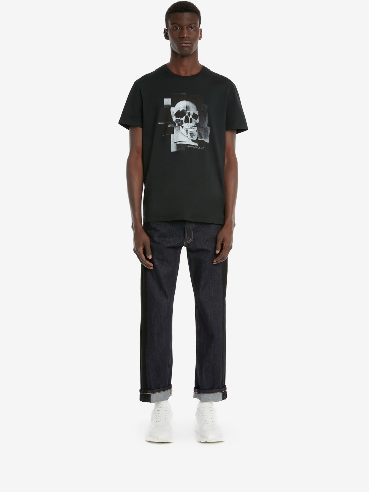 Men's Side Insert Jeans Indigo Fashion Alexander McQueen