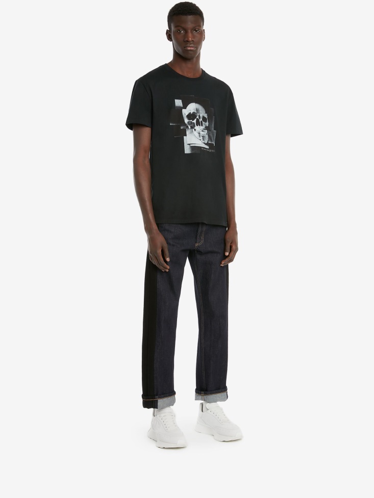 Men's Side Insert Jeans Indigo Fashion Alexander McQueen