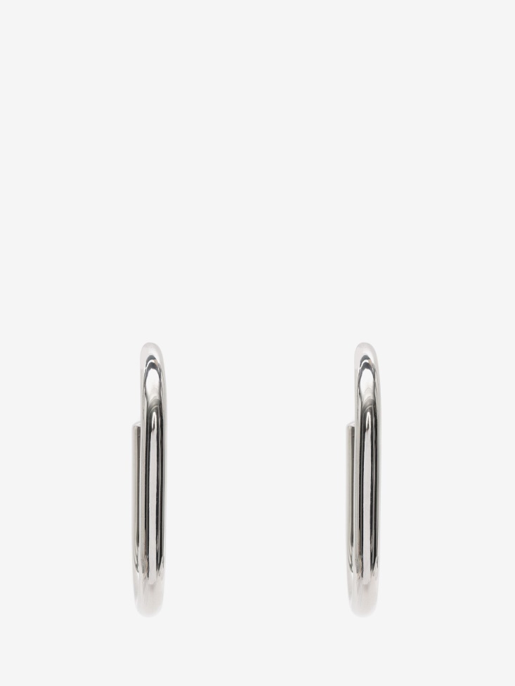 Women's Oversized Hoop Earrings Fashion Alexander McQueen Antique Silver